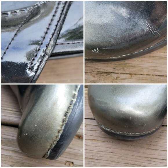Dansko Professional Black Silver Metallic Ombre Patent Leather Nursing Clogs 40 - Picture 7 of 8